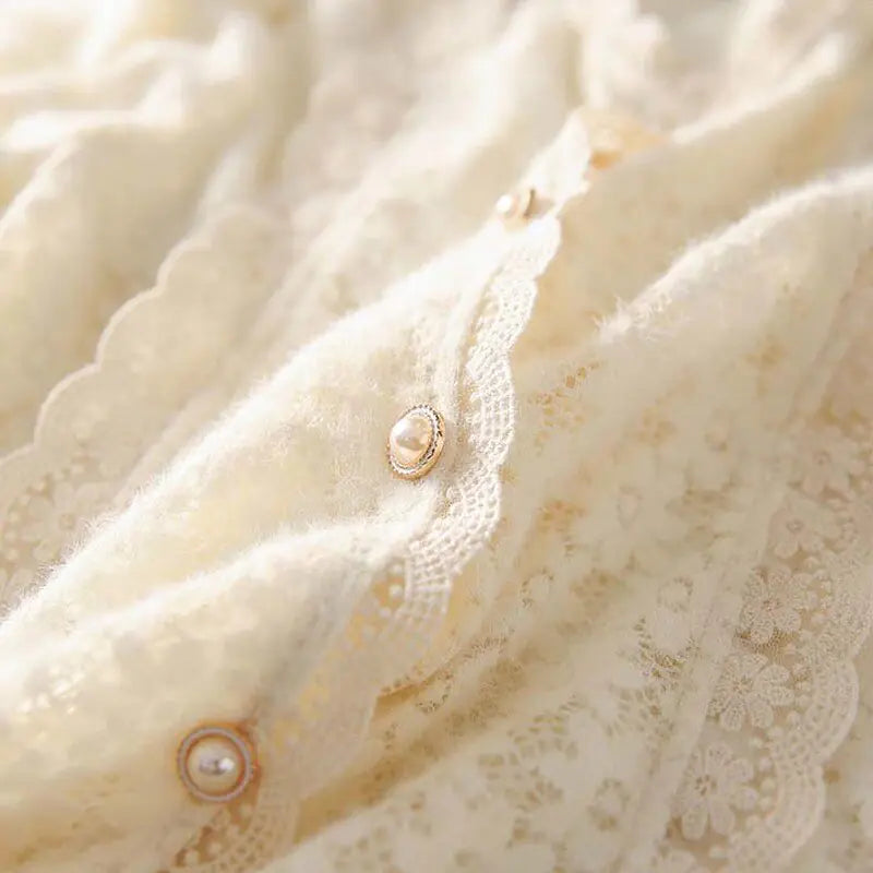 Elegant Pearl Lace Blouses