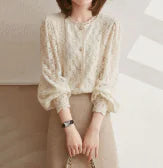 Elegant Pearl Lace Blouses