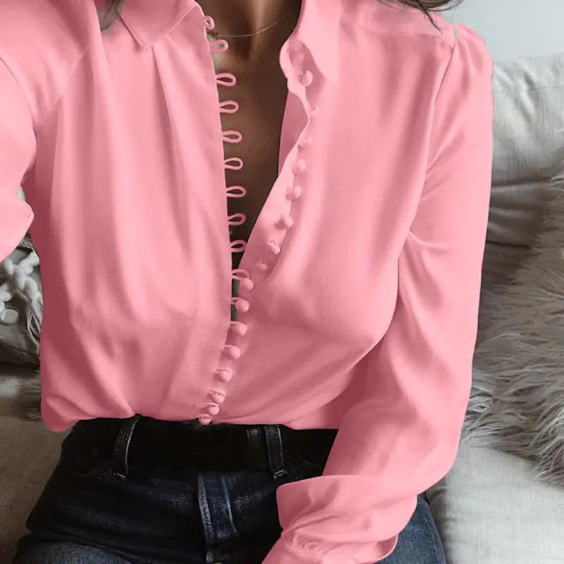 Chic Spring Chiffon Women's Shirt