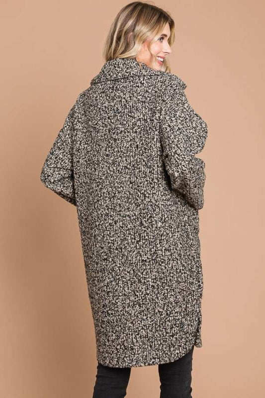 Culture Code Full Size Lapel Collar Double Breast Teddy Coat - FabFemina