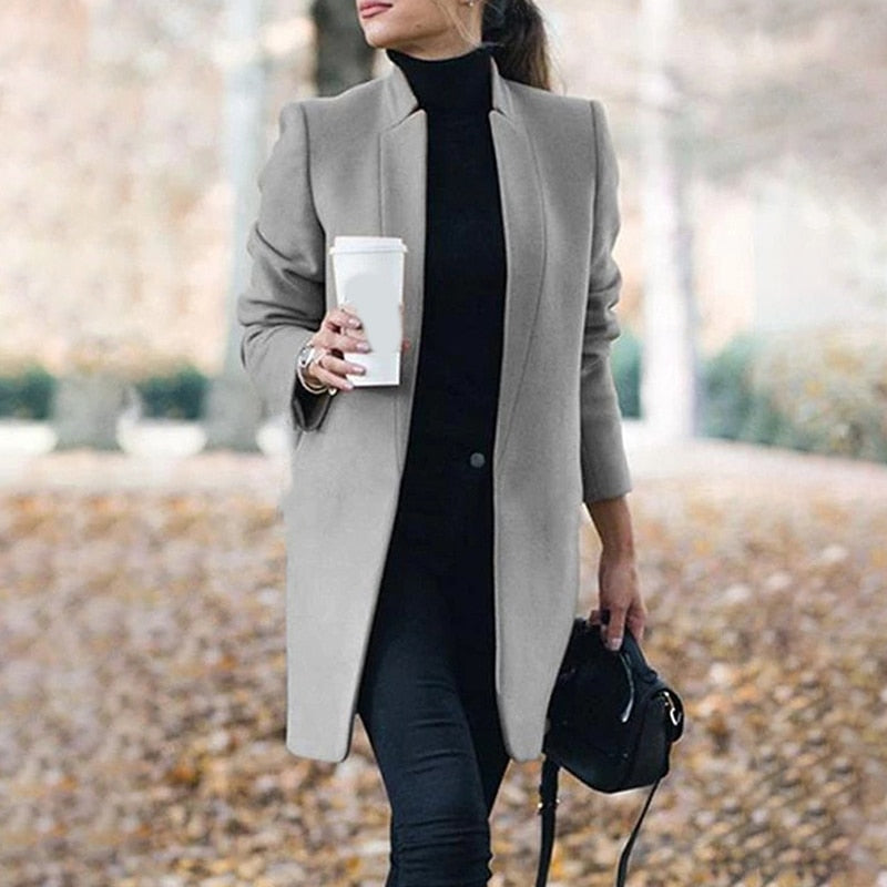 Woollen Long Winter Coat for Women - FabFemina