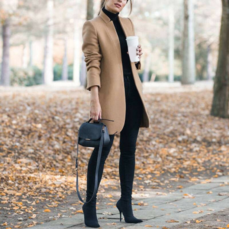 Woollen Long Winter Coat for Women - FabFemina