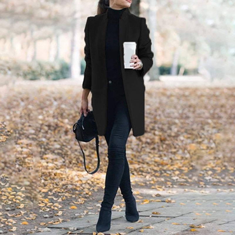Woollen Long Winter Coat for Women - FabFemina