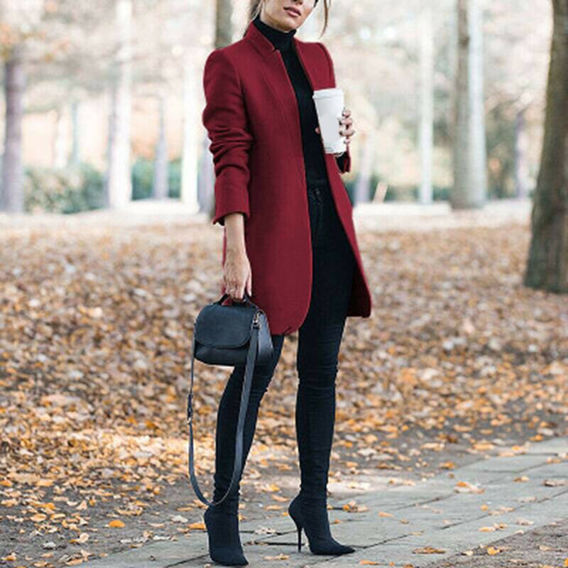Woollen Long Winter Coat for Women - FabFemina