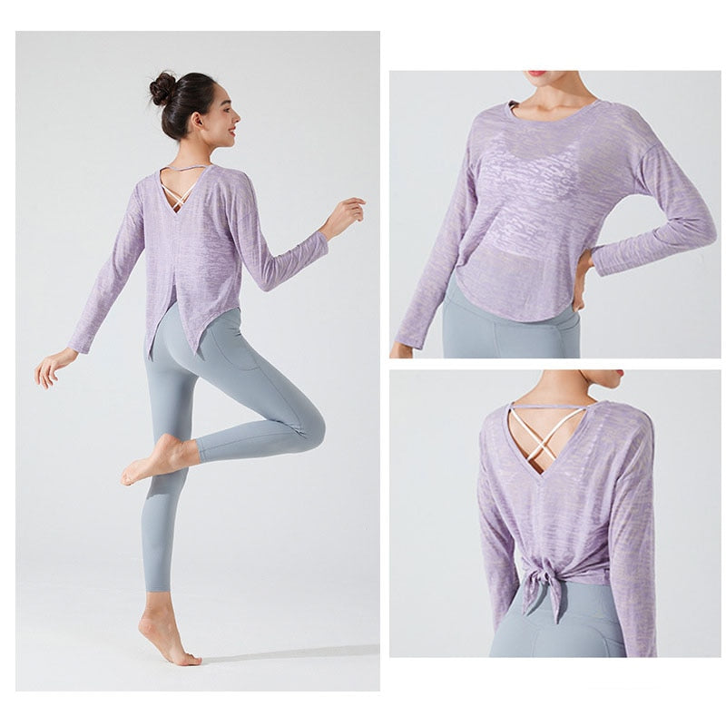 Fitness Loose Sportswear Blouse - FabFemina