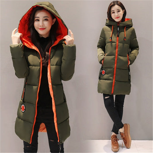 Parka Women Thick Hooded Warm Winter Jacket - FabFemina