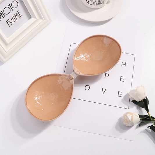 Self-Adhesive Silicone Bust Invisible Strapless Push Up Bra - FabFemina