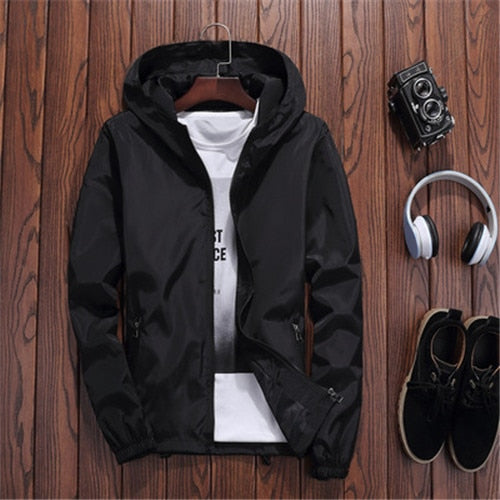 Loose thin couple hooded jacket for Women - FabFemina