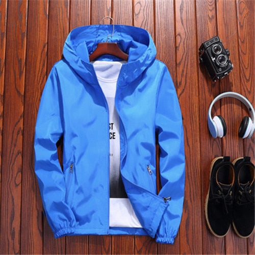 Loose thin couple hooded jacket for Women - FabFemina