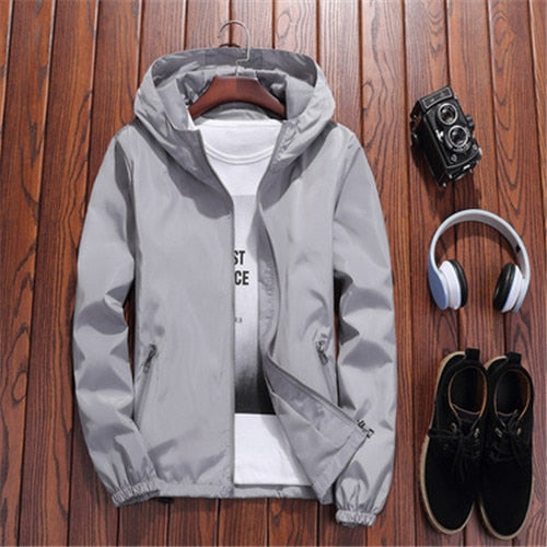 Loose thin couple hooded jacket for Women - FabFemina
