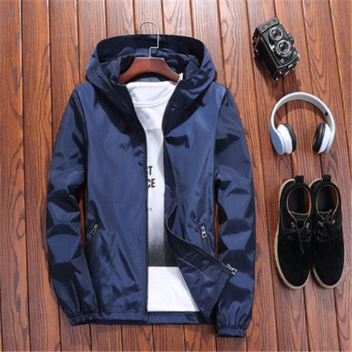 Loose thin couple hooded jacket for Women - FabFemina