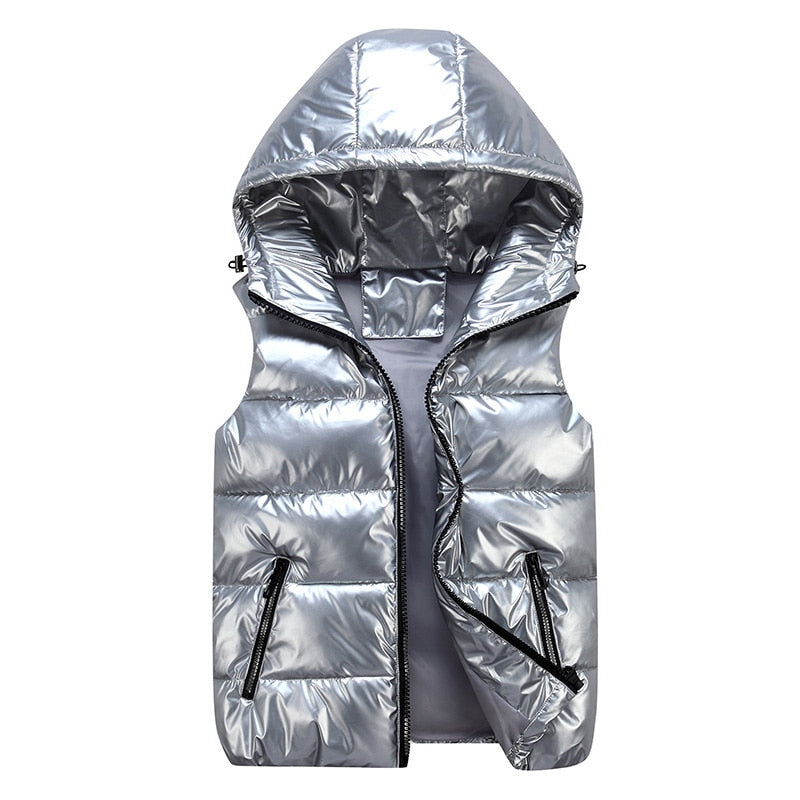 Spring Bright Color Sleeveless Hooded Vests For Women - FabFemina