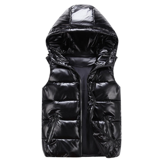 Spring Bright Color Sleeveless Hooded Vests For Women - FabFemina