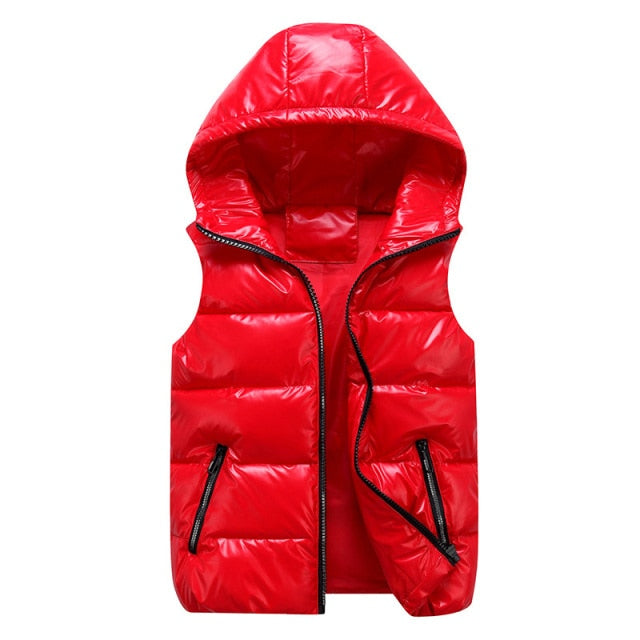 Spring Bright Color Sleeveless Hooded Vests For Women - FabFemina