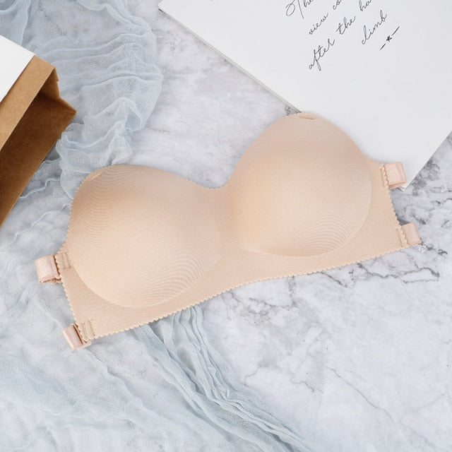 Wireless Invisible Strapless Push Up Bra One Size for 32-38 A B C - FabFemina