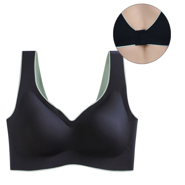 Seamless Latex Wire free Padded Push Up Bra - FabFemina