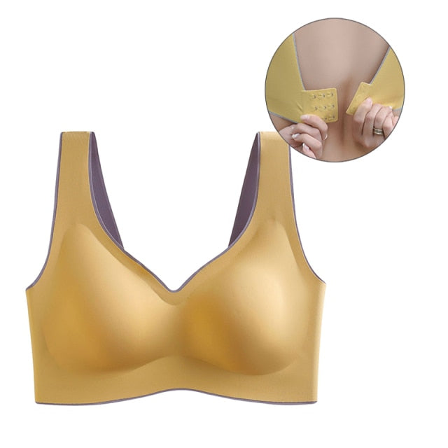 Seamless Latex Wire free Padded Push Up Bra - FabFemina