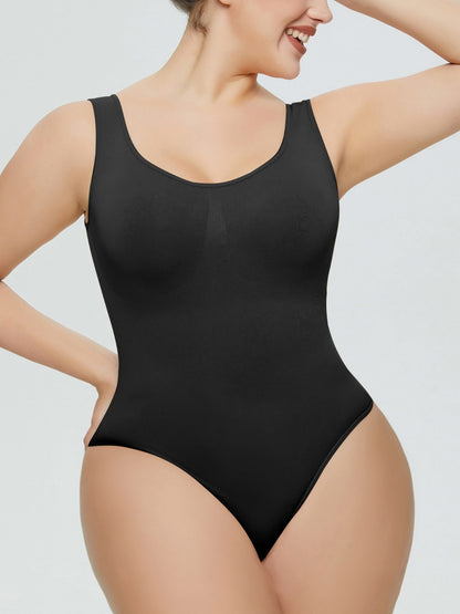 Scoop Neck Wide Strap Shaping Bodysuit