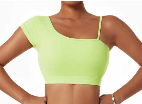 Summer Sexy Oblique Shoulder Yoga Tops - FabFemina