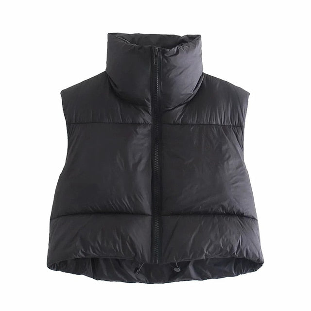 Quilted Vest Winter Coat Jacket - FabFemina