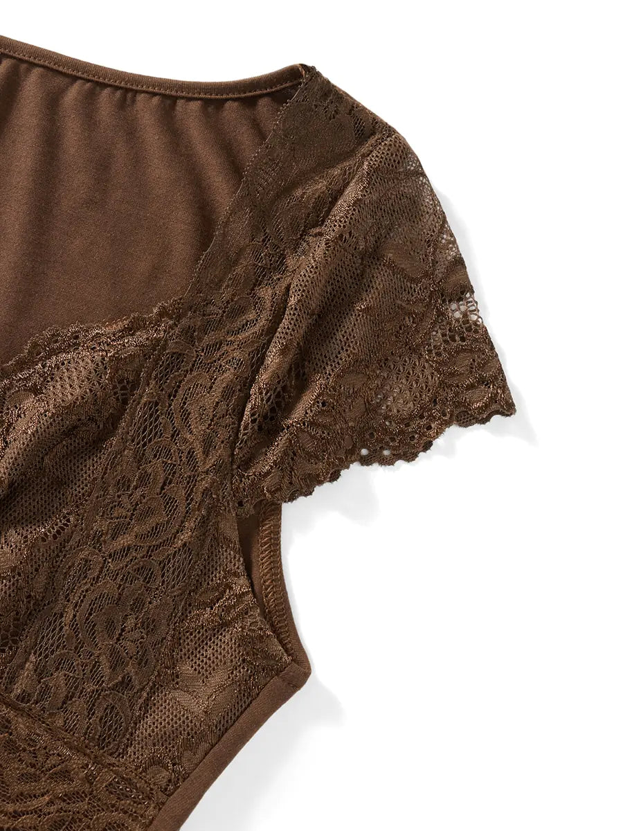 Enchanted Summer V-Neck Crop Top - FabFemina