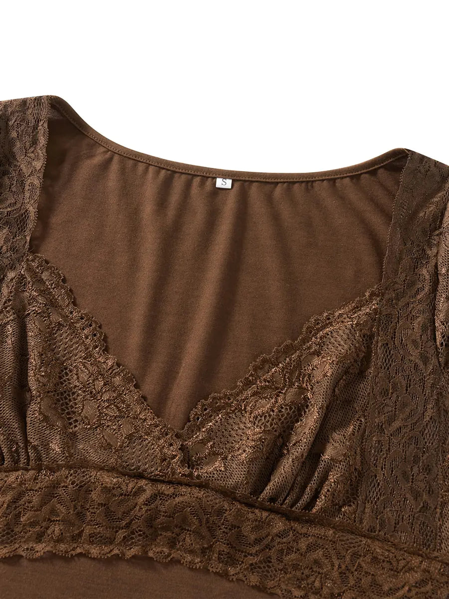 Enchanted Summer V-Neck Crop Top - FabFemina