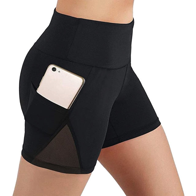 Women's Yoga Quick Dry Shorts with Pocket - FabFemina