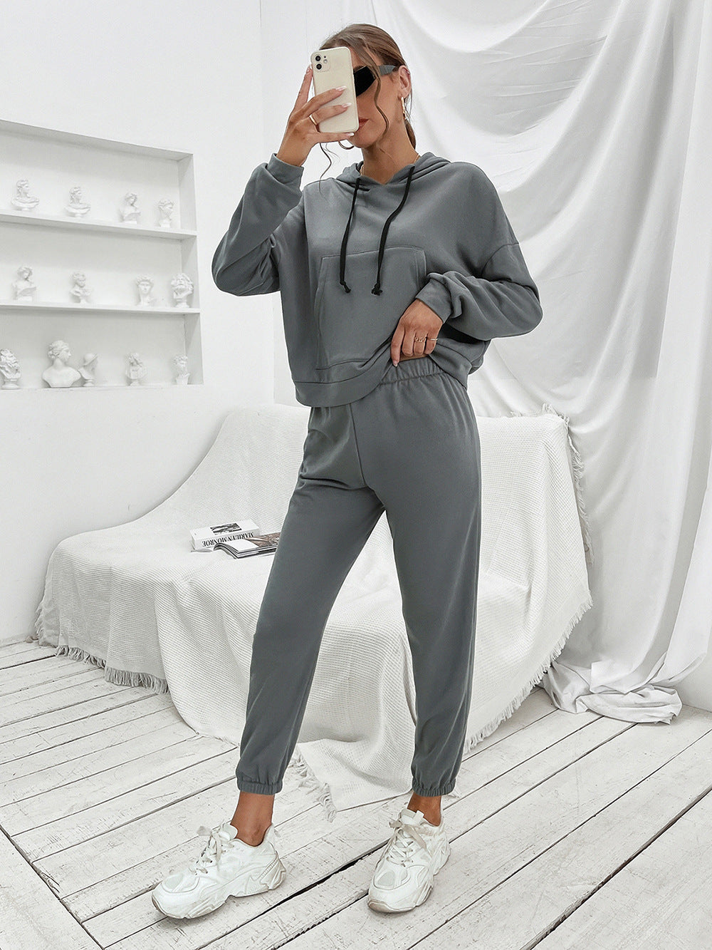Ivy Lane Sports Hoodie and Joggers Set - FabFemina