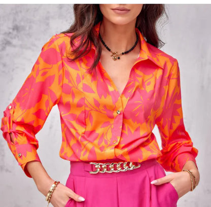 Stylish Printed Long-Sleeve Pullover Tops