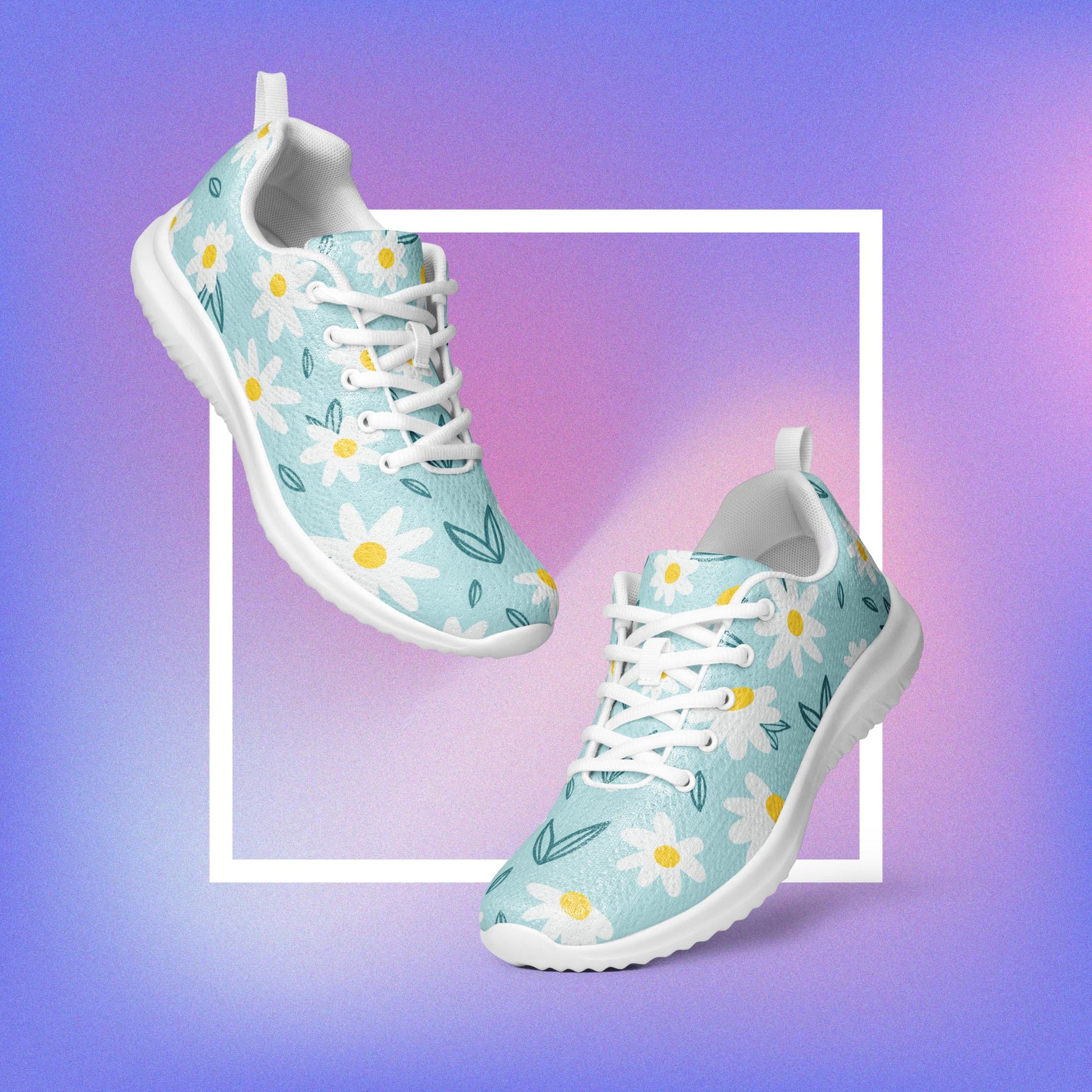 Floral Bloom Athletic Shoes for Women - FabFemina