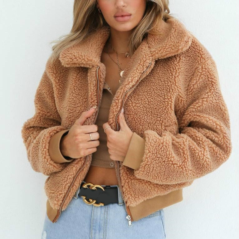 Soft Furry Fashion Women's Coat - FabFemina