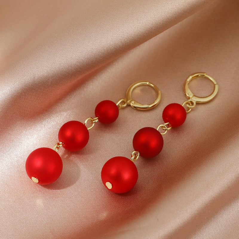 Long Tassel Geometric Fashion Luxury Hanging Pendientes Drop Earrings for Women - FabFemina
