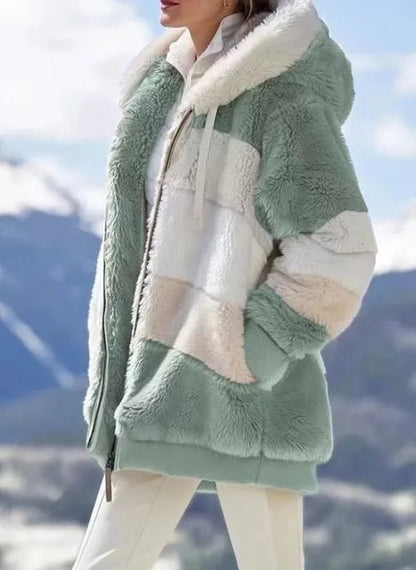 Winter Fashion Women's Coat New Casual Hooded With Zipper - FabFemina